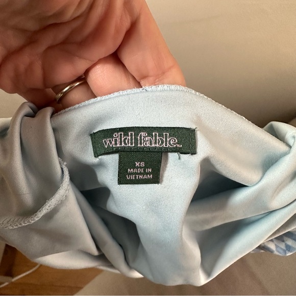 Wild Fable Blue Checkered Slip Style Mini Skirt Size XS - Picture 7 of 7